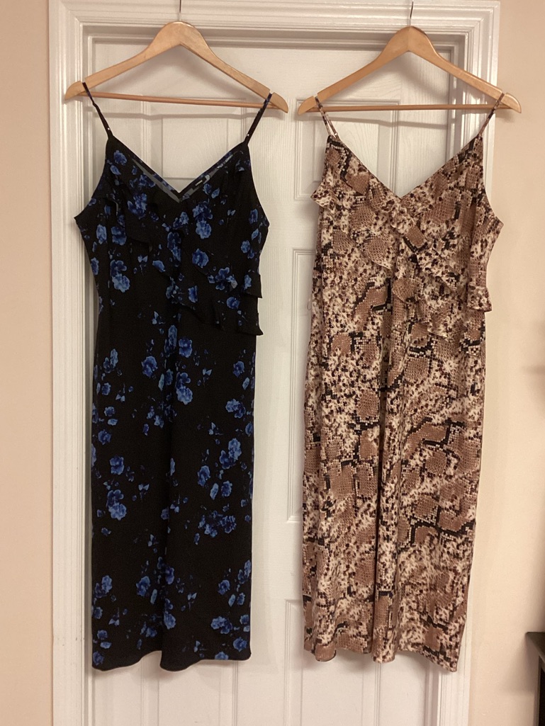 Express Ruffle Cami Midi Slip Dress Bundle - Size Large